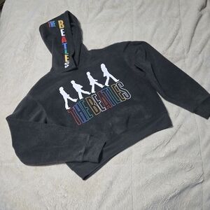 The Beatles Sweatshirt with Hood Abbey Road Cropped Hoodie, M
